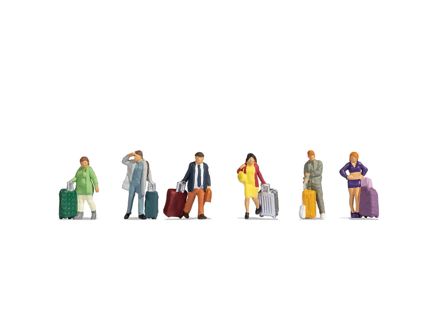 Passengers with Modern Luggage (6) Figure Set