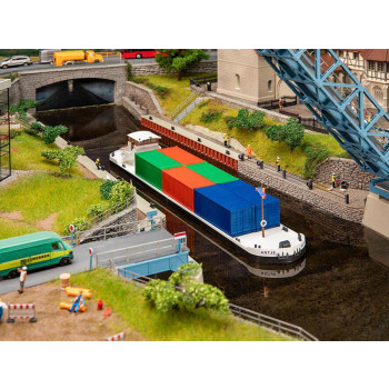 River Freight Barge with Containers Kit IV