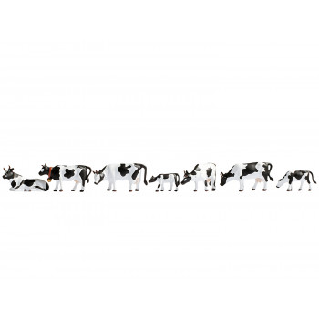 Black and White Cows (7) Figure Set