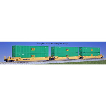 Gunderson MAXI-IV 3 Unit Car TTX 732256 EMP Containers