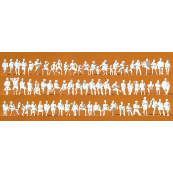 Seated People (72) Unpainted Figures