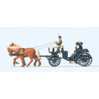 Prominent Persons in Horse Drawn Carriage Figure Set