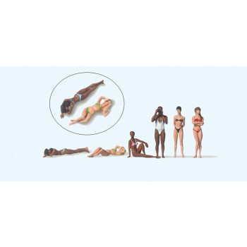 Female Sunbathers (6) Figure Set