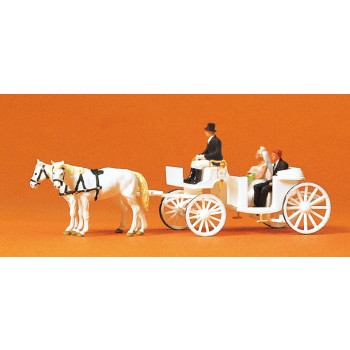 Horse Drawn Wedding Carriage (Open) Figure Set