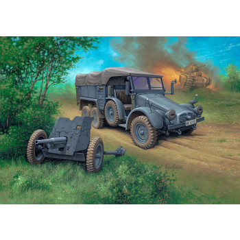 *German Krupp Protze KFZ 69 w/3.7cm Pak Model Set (1:76)