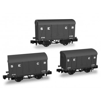 #D# SECR Wagon Set (3) SECR 10t Covered Van Diagram 1426